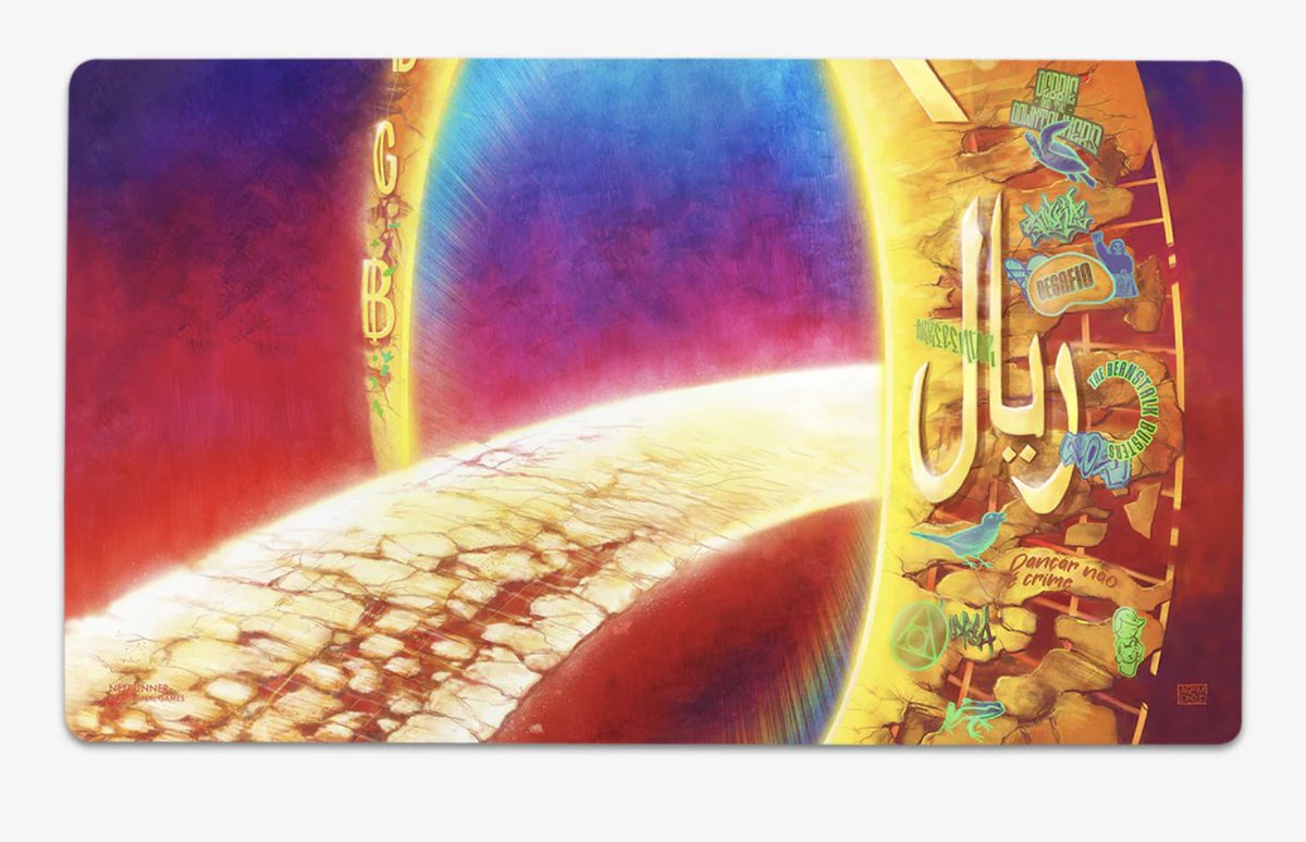 adamsdoyle's tweet photo. New Netrunner playmat 🌟 SLAP VANDAL

https://t.co/8n2LEhCFX2

#Netrunner #NullSignalGames https://t.co/pUYFEJ1AZ4