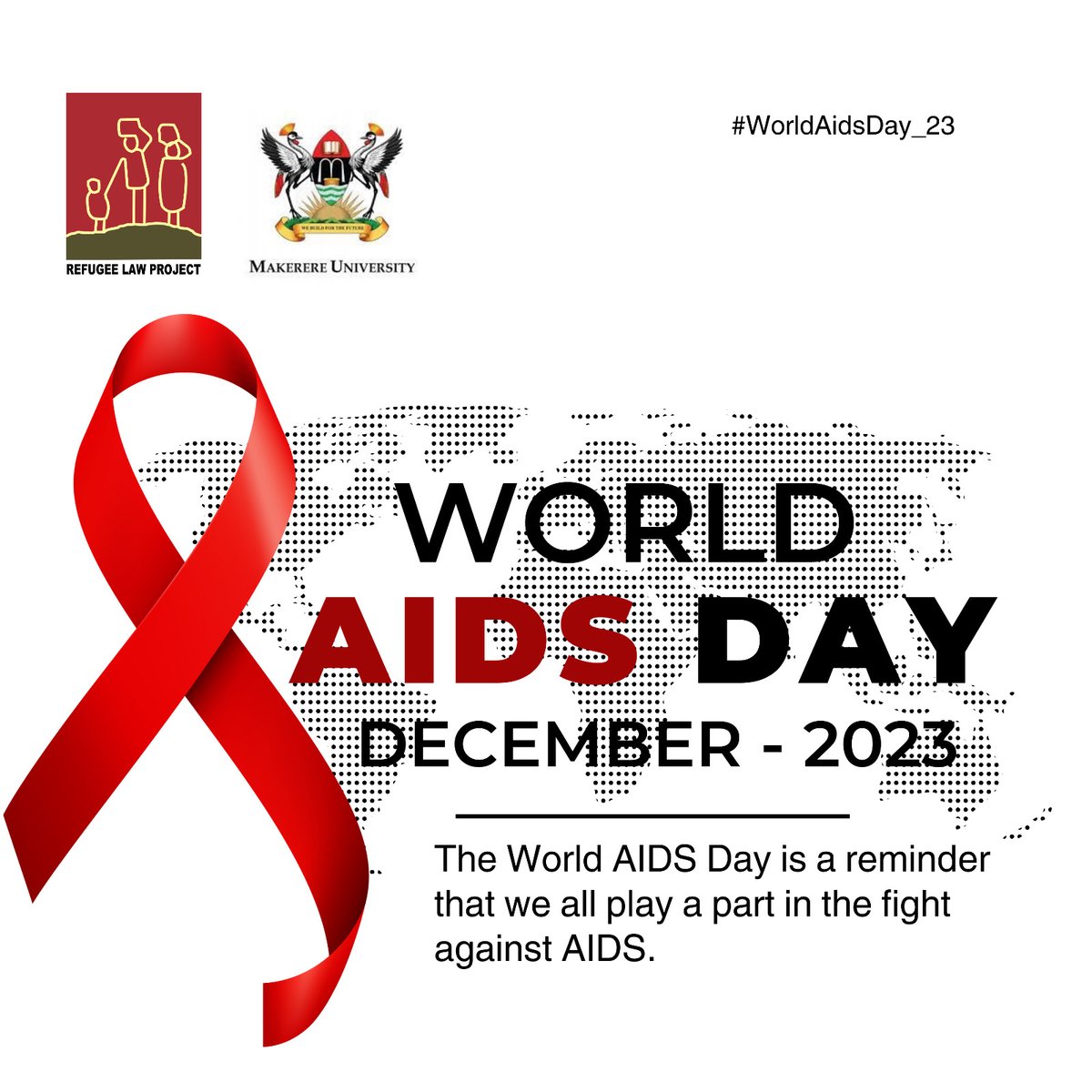 We honor the strength of those affected, remember those we've lost, and amplify our commitment to a world free of HIV/AIDS.  Let's break down stigma, promote awareness, and support each other in the fight for a healthier, more compassionate future. #WAD2023