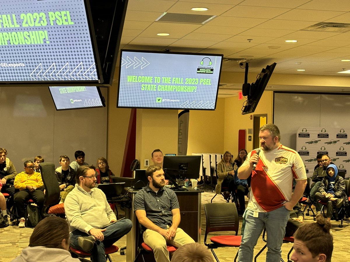 It’s finals day! The PSEL Championships are underway, kicking off with a scholastic esports career panel 🎮

<a href="/CCIU_24/">Chester County Intermediate Unit</a> <a href="/NASEFedu/">NASEF</a>