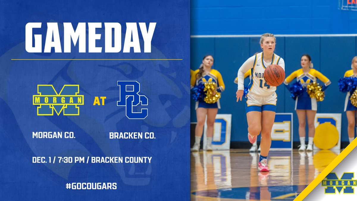GAME DAY!! 🏀🏀 vs Bracken Co at 7:30. JV/V Let’s keep the ball rolling ladies! Traveling back to the igloo tonight. #Road2RUPP #GoLadyCOUGARS