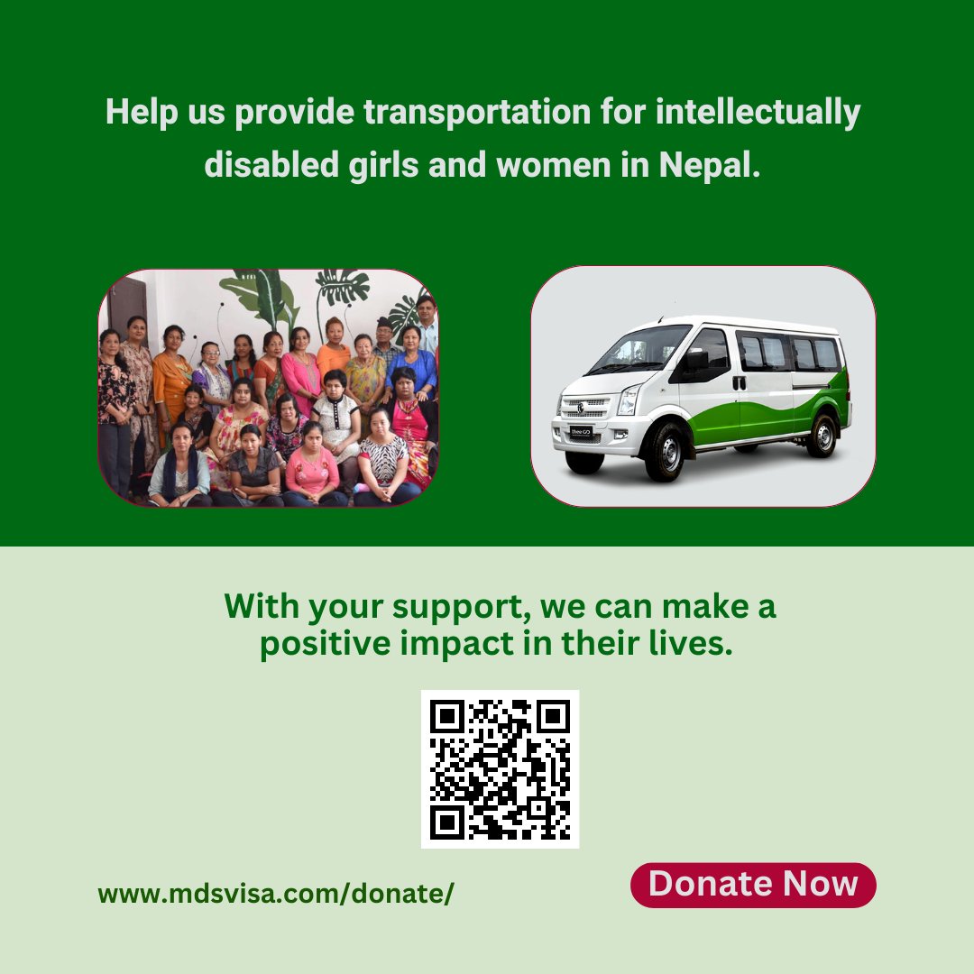 MugaRajbhandari's tweet photo. Join us in supporting Sungava Homes' Van Project, a noble initiative to provide transportation for intellectually disabled girls and women in Nepal.
#sungavahomes #nepal #vanproject #HolidayGifts #donatenow #mdsvisa https://t.co/Vc4eRGD7tM