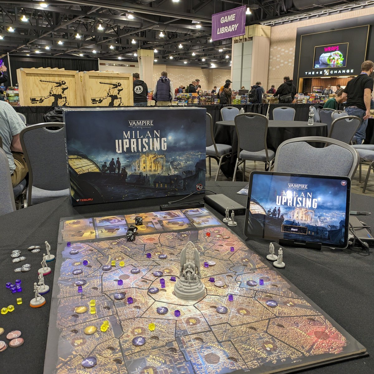 It's the first day of PAX Unplugged! We'll be playtesting VTM: Milan Uprising by the PAX Game Library until 3pm, and then you can in the Unpubbed room tonight from 8:30pm to Midnight for a few After Dark sessions! #teburu #tabletop #tabletopgaming #boardgames #paxunplugged