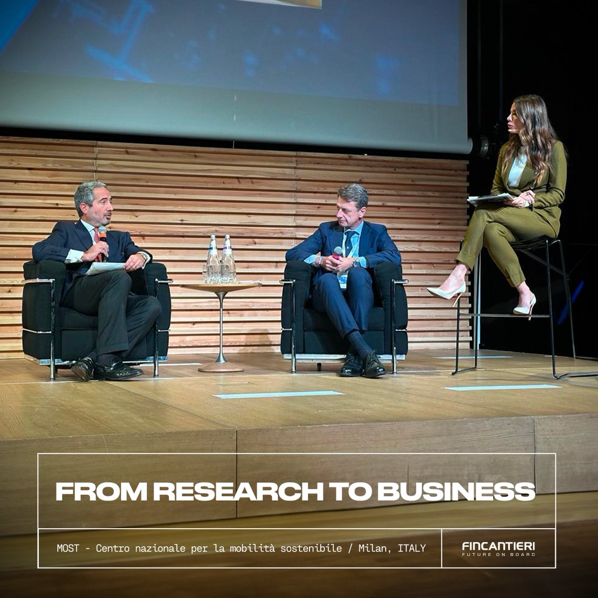 Fincantieri's tweet image. The &apos;Most – Futuro in Movimento&apos; event, held at the #IBMStudios in Milan, provided an opportunity to discuss the challenges of digital transition, a fundamental pillar of our new business plan 2023-2027.

One of Fincantieri&apos;s goals is, in fact, to extend its sphere of influence…