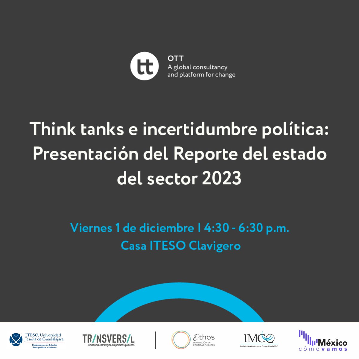 🔍 Sumérgete en el corazón del panorama político de México ¡hoy mismo! 

🤝Estamos emocionados de que <a href="/Jecacoch/">Jessica Correa</a> y <a href="/paulamtzv/">paula</a> lideren esta colaboración con <a href="/ITESO/">ITESO</a>, <a href="/transversal_t/">Transversal Think Tank</a>, <a href="/imcomx/">IMCO</a>, <a href="/MexicoComoVamos/">México, ¿cómo vamos?</a>, y <a href="/EthosInnovacion/">Ethos Innovación en Políticas Públicas</a>. 

✍️Regístrate: onthinktanks.org/event/think-ta…