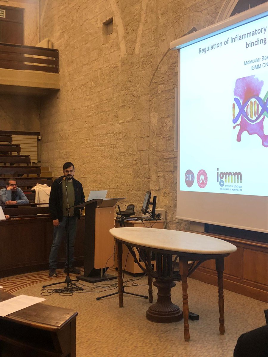It was a pleasure to attend the #Immun4Cure congress at the historic faculty of Medicine - <a href="/umontpellier/">Université de Montpellier</a> today along with wonderful colleagues <a href="/ClaraTaffoni/">Clara Taffoni</a> and <a href="/IsabelleKVila1/">Isabelle K Vila</a>. Thankful to be able to present our work on 'Regulation of Inflammatory response by MeCP2' !