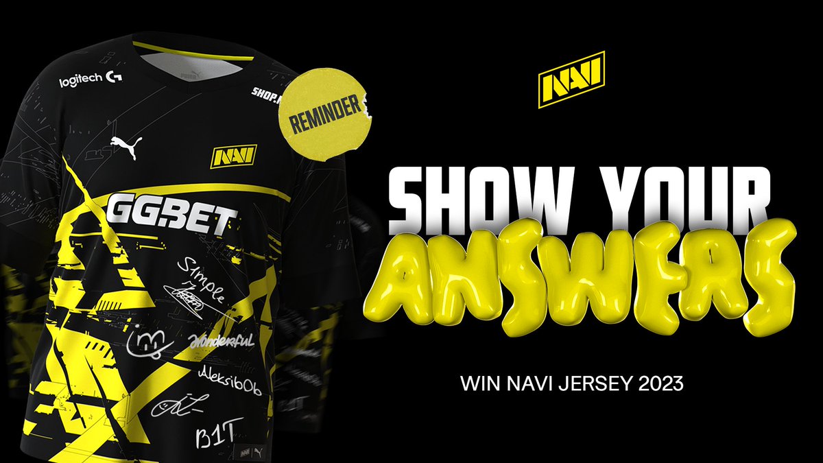 Hey NAVI fans! How does snagging one of five NAVI x PUMA 2023 Pro Kit Replica jerseys, autographed by our CS2 team, sound? If you're in, just hit up the link, fill out a quick survey about your gaming habits, and you're in the draw. Easy, right? go.navi.gg/fansurvey