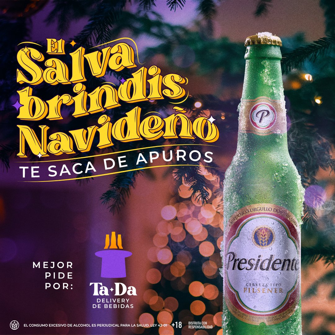 ¡Llegó el momento de las mejores juntaderas! 🎄🍻​ no te preocupes si olvidas las frías, porque #TaDaDelivery ahora es tu Salvabrindis Navideño 😎 #Navidad