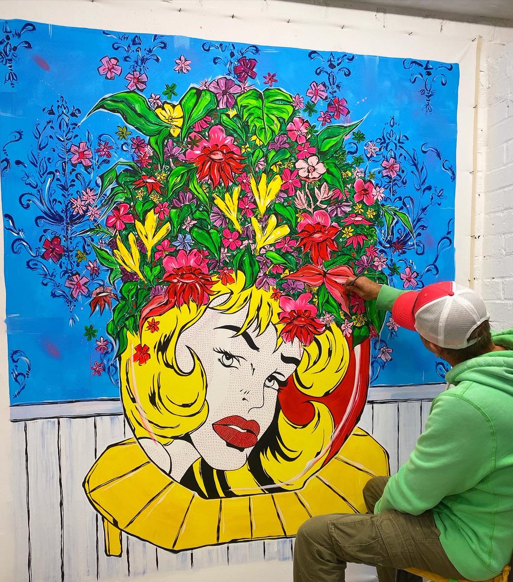 Been busy in the studio working on this large new canvas 
#art #artstudio <a href="/creativeboom/">Creative Boom</a>