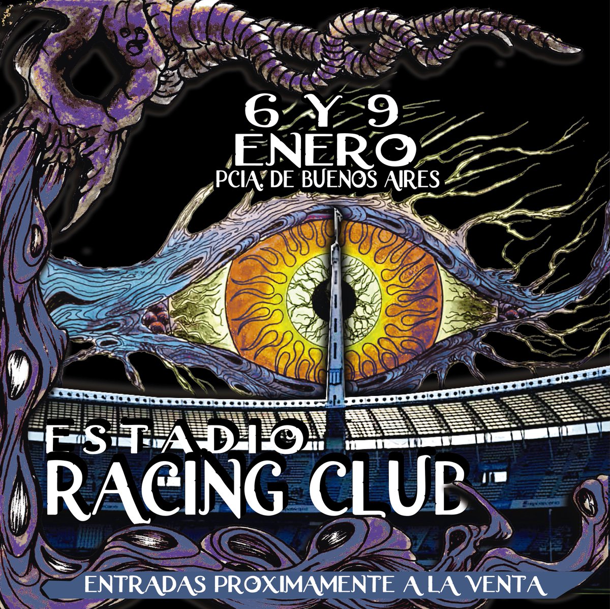 La Renga - Estadio Racing Club
6 y 9 de enero 2024 - 21hs
Entradas próximamente en venta #larenga <a href="/RacingClub/">Racing Club</a>