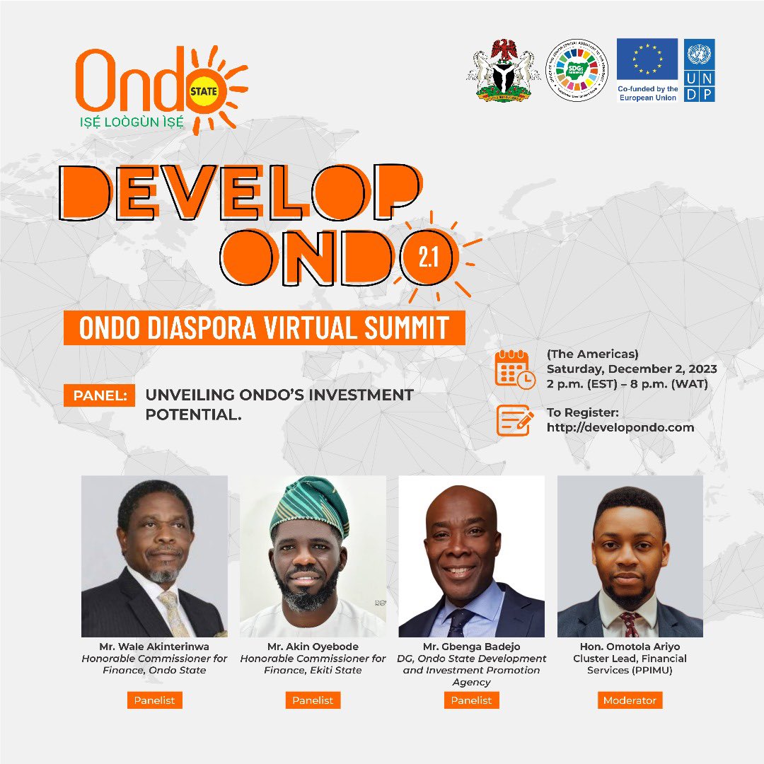 ppimuodsg's tweet photo. ✨A virtual gathering of brilliance! Unveiling our dynamic speakers and panelists at the Ondo State Diaspora Summit. 🌐 #GlobalImpact. #investment #development #diasporaengagement  Cc: Ondo State Development and Investment Promotion Agency (ONDIPA)  Ondo State Government https://t.co/Ml7b4rs8r9