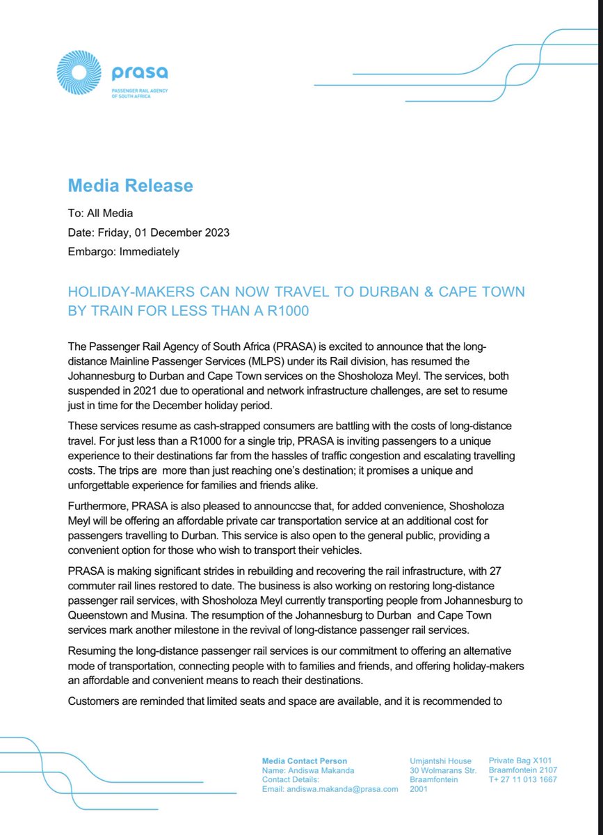 PRASA Group tweet media