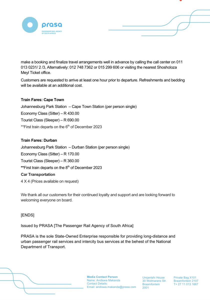 PRASA Group tweet media