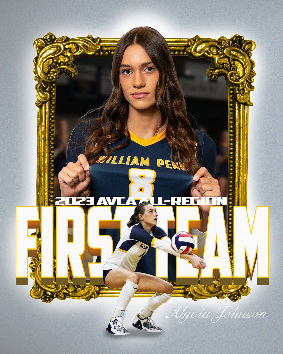 Congratulations to Alyvia Johnson of <a href="/WPU_Volleyball/">William Penn Women’s Volleyball</a> for being named first-team all-Midwest Region from  <a href="/AVCAVolleyball/">AVCA</a>!!