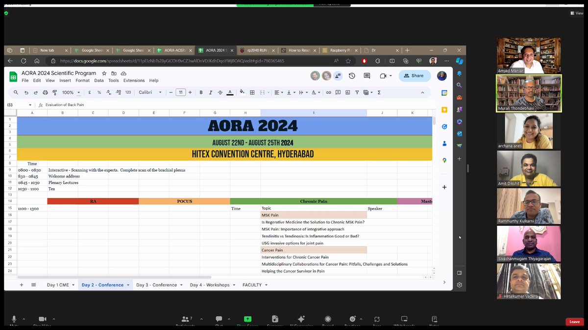Murali Thondebhavi (@tsmurali) on Twitter photo #AORA24 scientific committee on the job to bring you an engaging and vibrant program.
Plan to have it live on the website by the year-end...
<a href="/anesthetix/">Amjad Maniar</a>
<a href="/SivashanmugamT4/">Sivashanmugam Thiyagarajan</a>
<a href="/Archana_Areti/">archana areti</a> <a href="/ram03kul/">Rammurthy Kulkarni🇮🇳</a> <a href="/8566288d9abc491/">Dr Amit Dikshit</a> #AORA24 scientific committee on the job to bring you an engaging and vibrant program.
Plan to have it live on the website by the year-end...
<a href="/anesthetix/">Amjad Maniar</a>
<a href="/SivashanmugamT4/">Sivashanmugam Thiyagarajan</a>
<a href="/Archana_Areti/">archana areti</a> <a href="/ram03kul/">Rammurthy Kulkarni🇮🇳</a> <a href="/8566288d9abc491/">Dr Amit Dikshit</a>