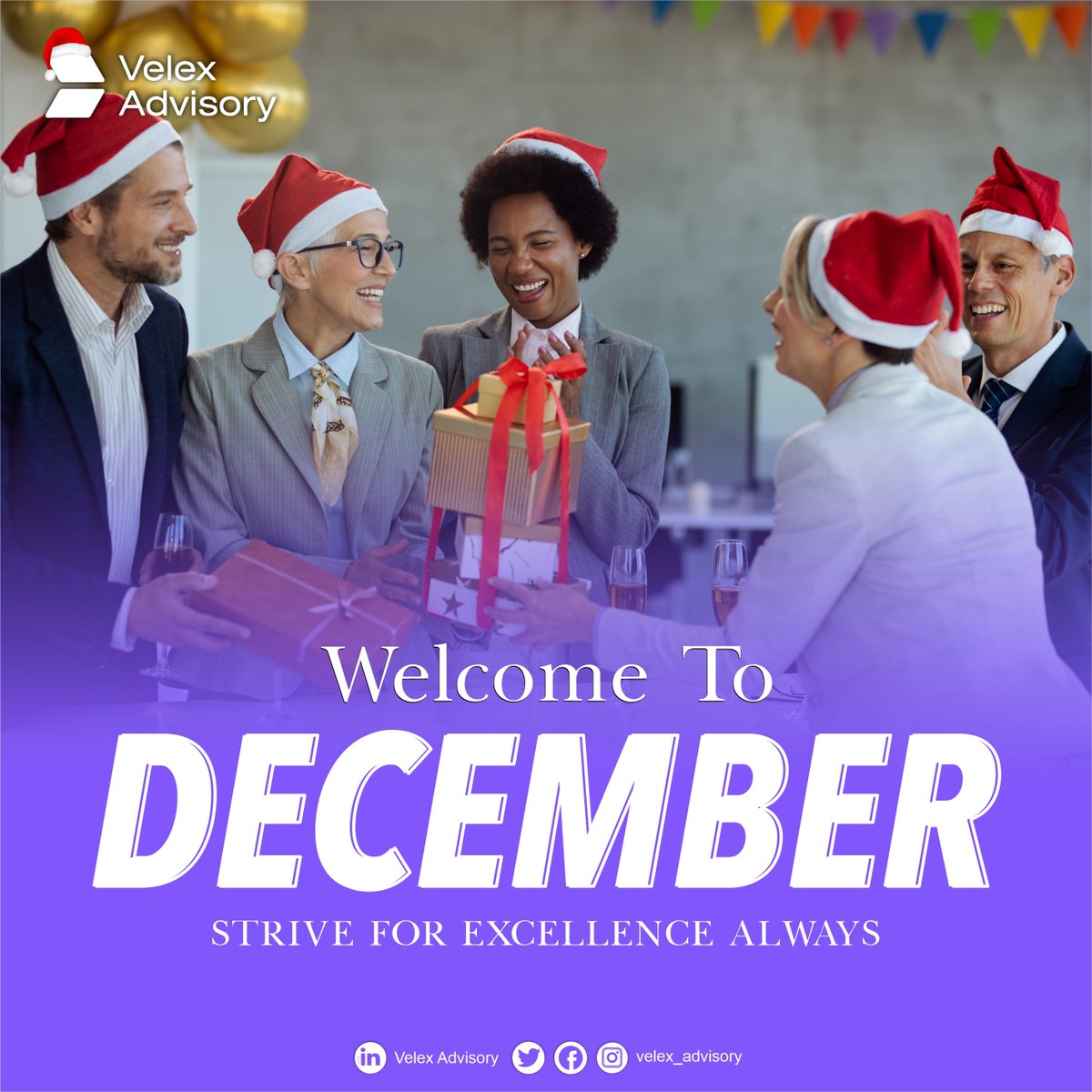 Velex_Advisory's tweet photo. Embrace the magic of December!
Happy New Month From Velex Advisory, Strive for excellence always as we journey into this season of opportunities. Let's make it a month filled with achievements and legal brilliance.

#velexadvisory #gaming #sportsbetting #technology https://t.co/E3kTPEY41w