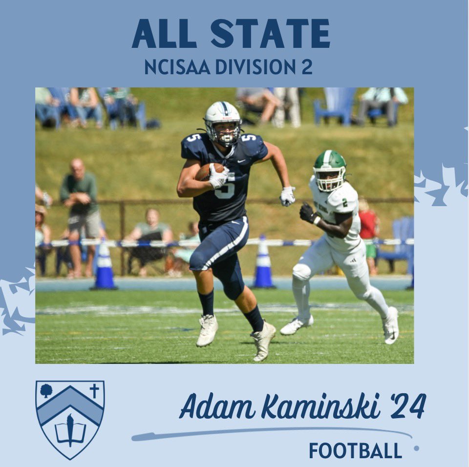 Congratulations to Adam Kaminski ‘24 on earning All State in Football! #goblues