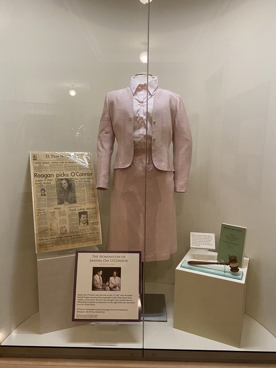 One of the most popular exhibits here at Scotus features O’Connor’s pink suit.