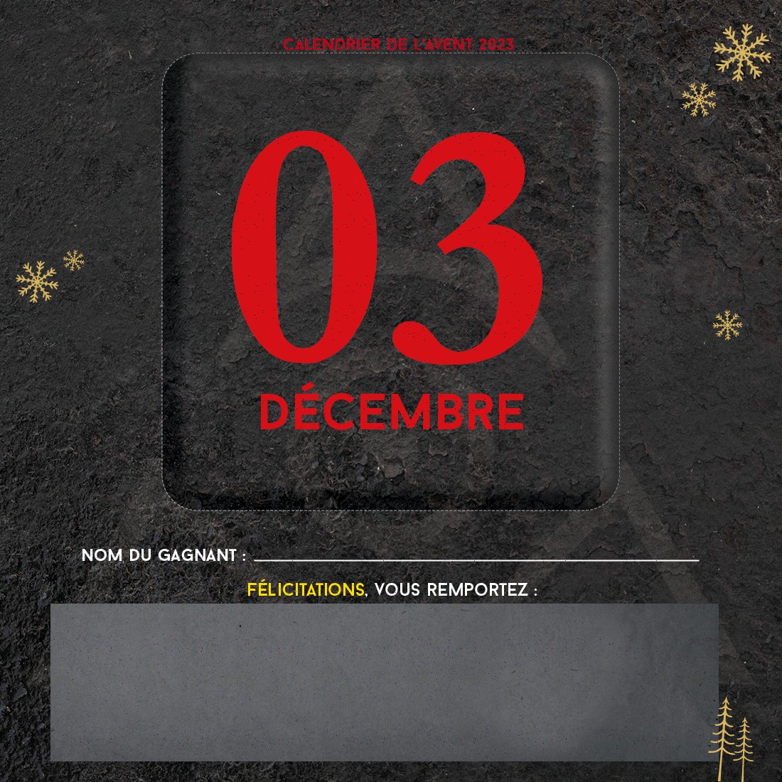 🎄Falalala laaa lala la laaaa ♫ 3ème jour !
📅Chaque jour, gagnez un lot !

Vous avez jusqu'à 18h pour participer avec : 
- Un follow
- Un partage Facebook et/ou Twitter ☃️

#Calendrier #Avent #JDR #Cadeaux
