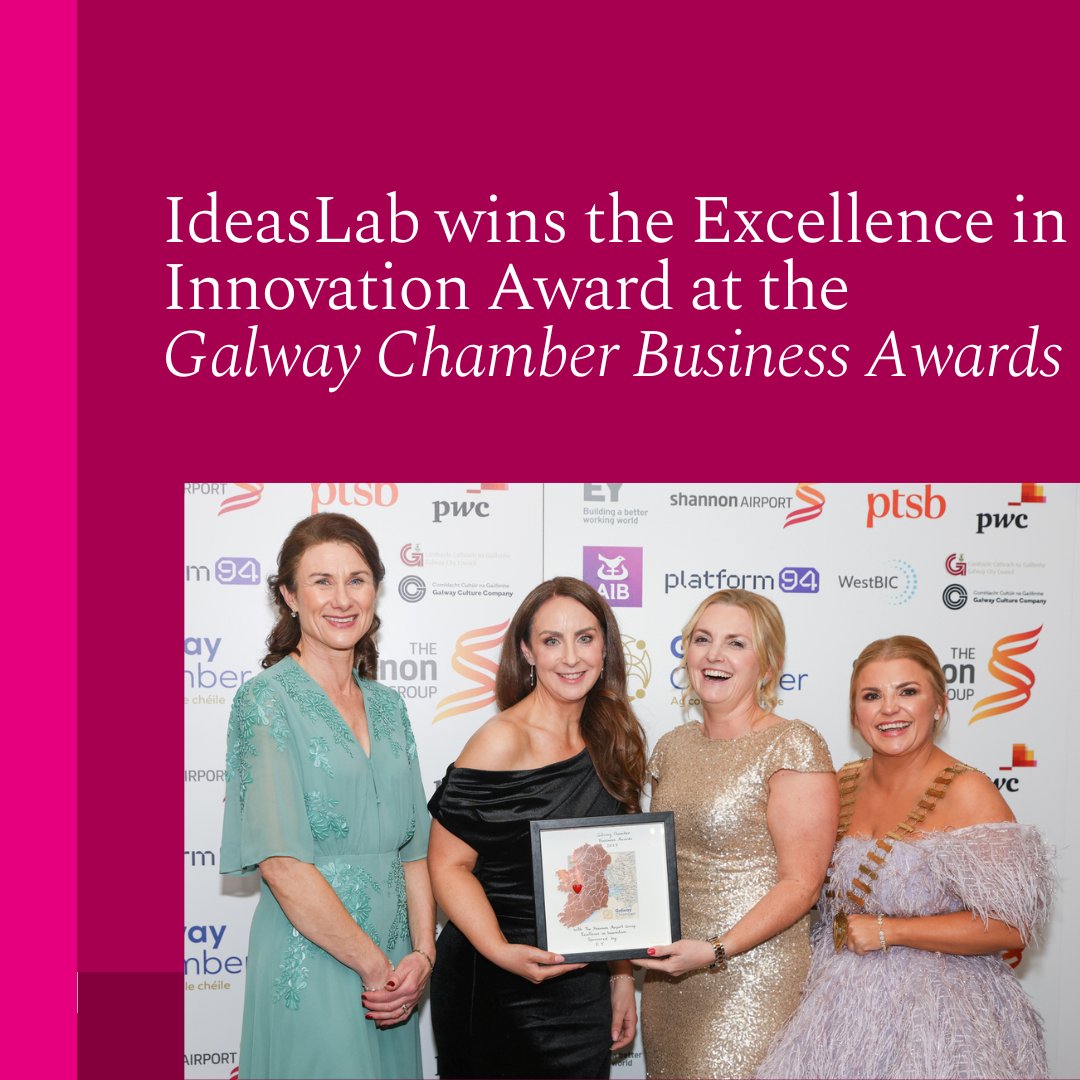 Ollscoil na Gaillimhe | University of Galway (@uniofgalway) on Twitter photo Congratulations to @GalwayIdeasLab, who won the Excellence in Innovation Award at the <a href="/GalwayChamber/">Galway Chamber</a> Business Awards last Friday night 👏
IdeasLab is dedicated to promoting and supporting innovation and making a positive impact in our university student community and beyond💡 Congratulations to @GalwayIdeasLab, who won the Excellence in Innovation Award at the <a href="/GalwayChamber/">Galway Chamber</a> Business Awards last Friday night 👏
IdeasLab is dedicated to promoting and supporting innovation and making a positive impact in our university student community and beyond💡