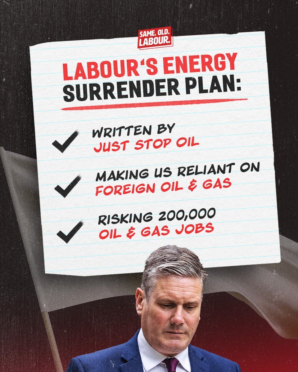 Conservatives aren't in hock to the ideological zealots like Keir Starmer's Labour Party. Instead, we're taking a practical approach to reaching Net Zero by 2050 and securing our energy independence: ✅ easing the burden on working families ✅ boosting British jobs