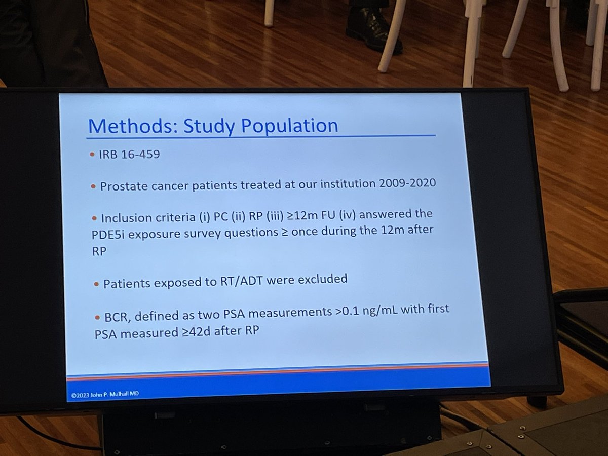 LoebStacy's tweet photo. PDE5 inhibitors are not associated with biochemical recurrence after radical prostatectomy -@SaveYourSexLife #aaeu23 https://t.co/9gLTeExqwg