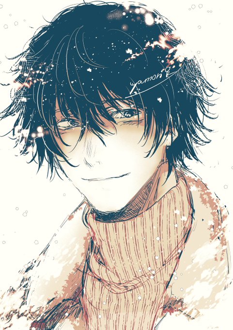 「black hair brown sweater」 illustration images(Latest)