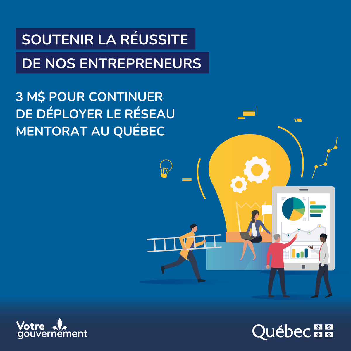 [ COMMUNIQUÉ ]
Appui de 3 M$ pour déployer le Réseau Mentorat à travers tout le Québec
👉 bit.ly/415qDYn

<a href="/reseaumentorat/">Réseau Mentorat</a> | #entrepreneuriat #mentorat