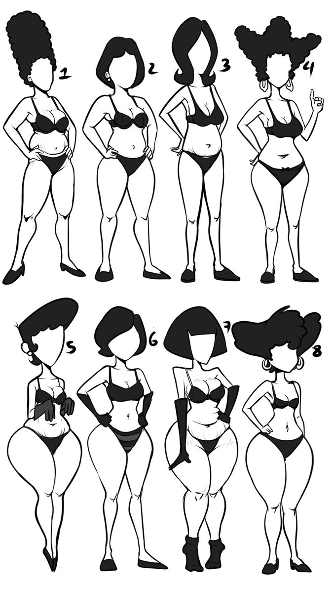 xtremee_ghost's tweet photo. Cartoon Mom bodies, choose your number #cartoon #drawingreference #artisthelp #drawinghelp #bodypositive #sketch #digitalartwork https://t.co/8ATT1Jw2KL