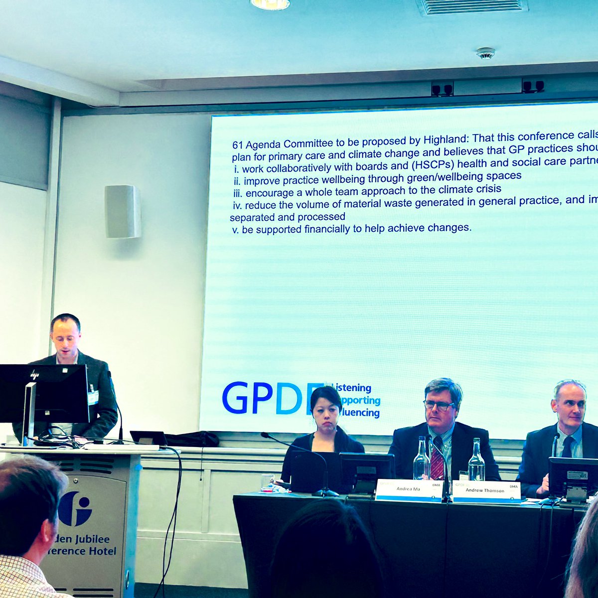 Dr Nóra Murray-Cavanagh (@now_its_nora) on Twitter photo #SLMC2023
Really important motion from Dr Paul McMullan <a href="/HighlandLMC/">Highland LMC</a> #Sustainability #Collaboration #DigitalInclusion #Prescribing (and ePrescribing) #PracticeWellbeing #GreenSpaces #Collaboration #WasteManagement
This will take resource £ #SLMC2023
Really important motion from Dr Paul McMullan <a href="/HighlandLMC/">Highland LMC</a> #Sustainability #Collaboration #DigitalInclusion #Prescribing (and ePrescribing) #PracticeWellbeing #GreenSpaces #Collaboration #WasteManagement
This will take resource £