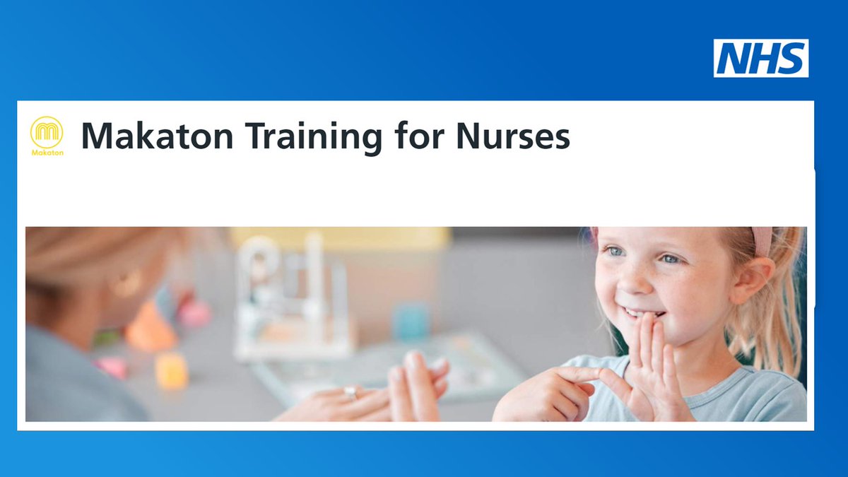 Are you a #nurse and would like to learn basic #Makaton signs to improve communication skills with patients? Check out this free elearning by @NHSEngland and @MakatonCharity: orlo.uk/O4QFJ @ElliegorRMN