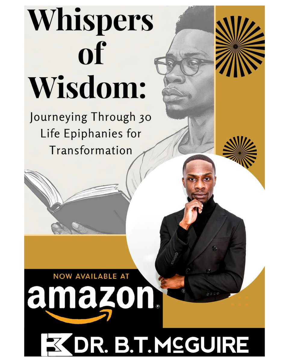 Cheers to the last month of 2023! 🎉 Turned 30 this year and I’m thrilled to unveil my first book, "Whispers of Wisdom." It's a 30-day devotional for transformation. Grab your copy on Amazon or my virtual store today! 🙌🏾
linktr.ee/drbtmcguire

#WhispersOfWisdom #GodDidIt