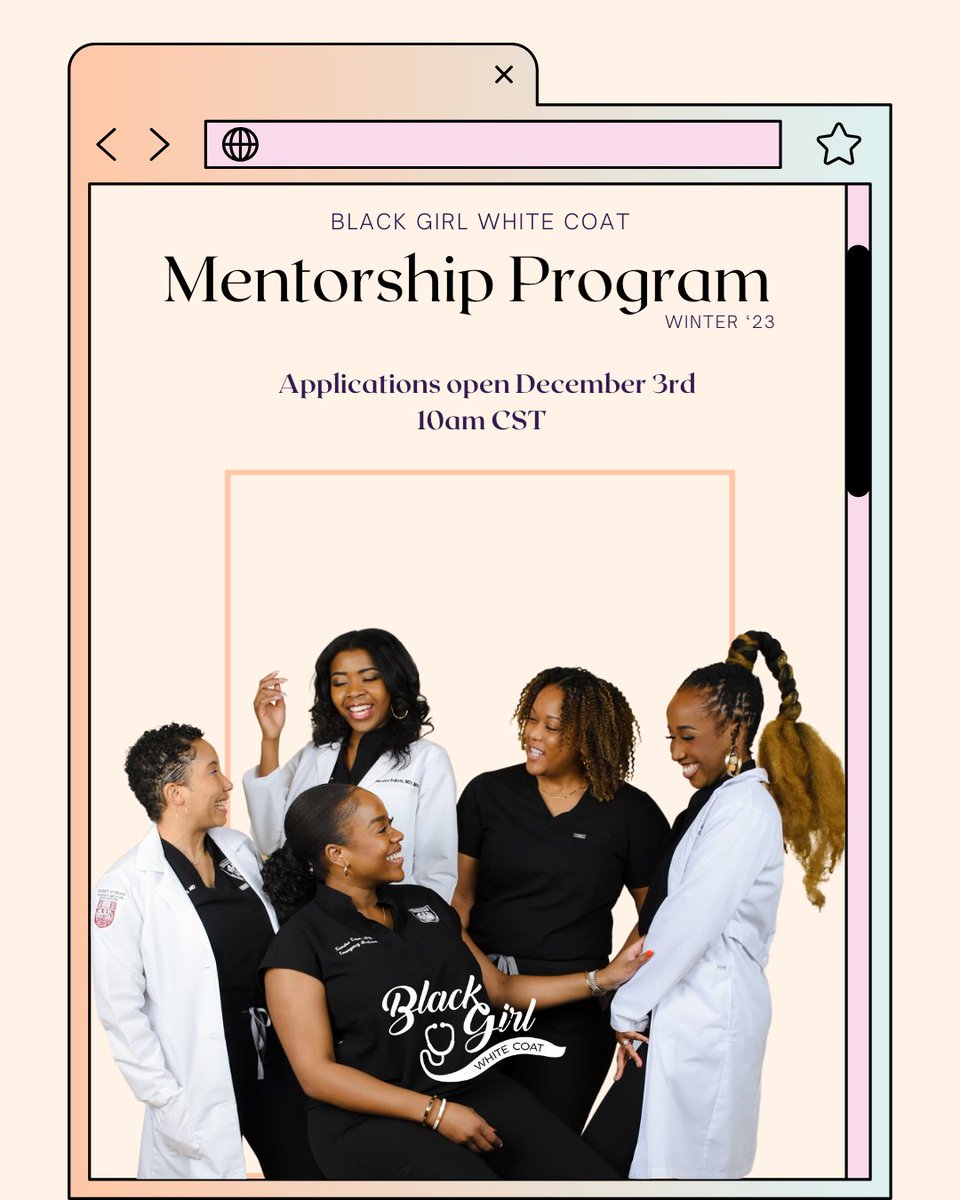 Looking for a mentor? Mark your calendar because our applications for MENTEES open THIS Sunday at 10 am CST. There will be limited availability. The link to apply will be in our bio! TELL A FRIEND TO TELL A FRIEND 🗣️😱 #medtwitter #premedtwitter #mentorship