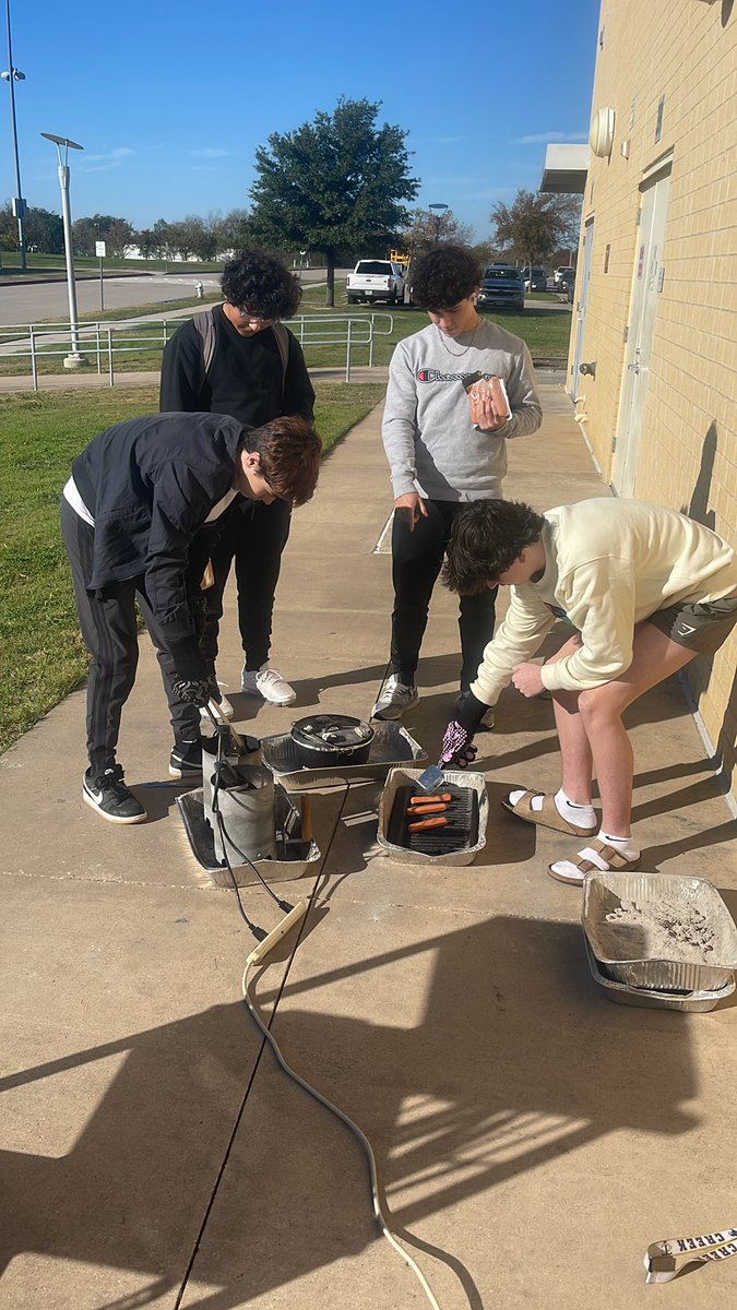 Best time of the year…. Dutch Oven Cooking! 

1st up: hot dogs with chili 🌶️ 
<a href="/TimberCreek_HS/">Timber Creek High School</a>