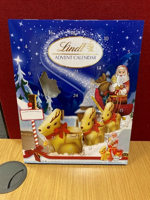 The CWJ team is getting into the spirit of Christmas! Everyone received a chocolate advent calendar this morning, the Christmas tree has gone up, and the naughty elf has returned.  #cwjxmas #ChristmasSpirit  #CountdownToChristmas