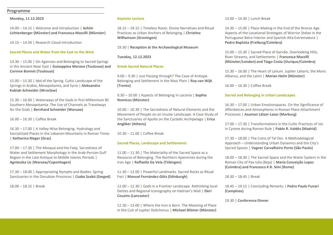 Dr Francesca Mazzilli (@drfranmazzilli) on Twitter photo Looking forward to our <a href="/uni_muenster/">Universität Münster</a> <a href="/religionpolitik/">Religion und Politik</a> international workshop 11-12 Dec #Belonging and #Sacred Places in #Antiquity part of <a href="/GarvaoC47690/">Garvão into context</a> <a href="/chrgwilliamson/">Christina Williamson</a> as Keynote Speaker+amazing line up of friends and colleagues <a href="/A_Kub_Schn/">Aleksandra_Kubiak_Schneider</a> <a href="/mcb170/">Bernhard Schneider</a> @AsumanLasar <a href="/EleriCousins/">Dr Eleri Cousins</a> Looking forward to our <a href="/uni_muenster/">Universität Münster</a> <a href="/religionpolitik/">Religion und Politik</a> international workshop 11-12 Dec #Belonging and #Sacred Places in #Antiquity part of <a href="/GarvaoC47690/">Garvão into context</a> <a href="/chrgwilliamson/">Christina Williamson</a> as Keynote Speaker+amazing line up of friends and colleagues <a href="/A_Kub_Schn/">Aleksandra_Kubiak_Schneider</a> <a href="/mcb170/">Bernhard Schneider</a> @AsumanLasar <a href="/EleriCousins/">Dr Eleri Cousins</a>