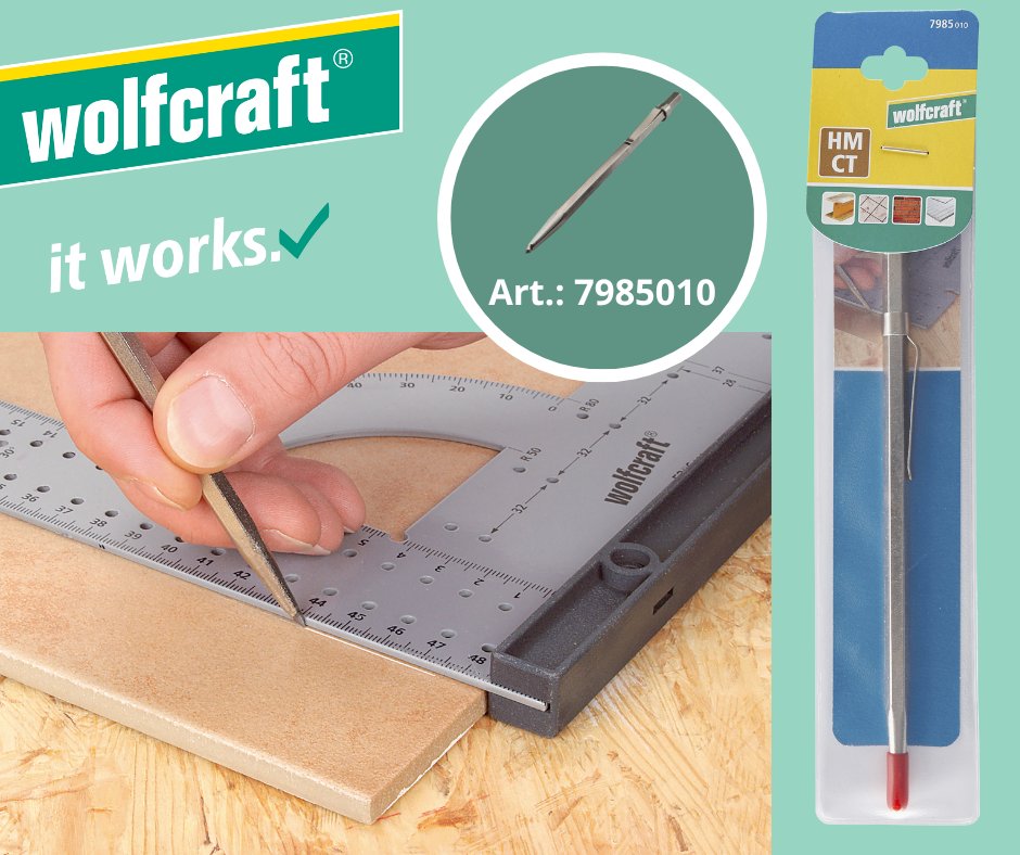 Wolfcraft_es's tweet image. ¿Tienes que marcar los azulejos y no tienes con qué?

Con esta PUNTA TRAZADORA puedes marcar Azulejo, Acero,Chapa, Piedra, Vidrio 

✔ Punta de metal duro
✔ Clip de sujeción

REF.7985010

MÁRCATE 1 TANTO👉bit.ly/3uw8UNT

#wolfcraft #punta #marcar #diy #bricolaje