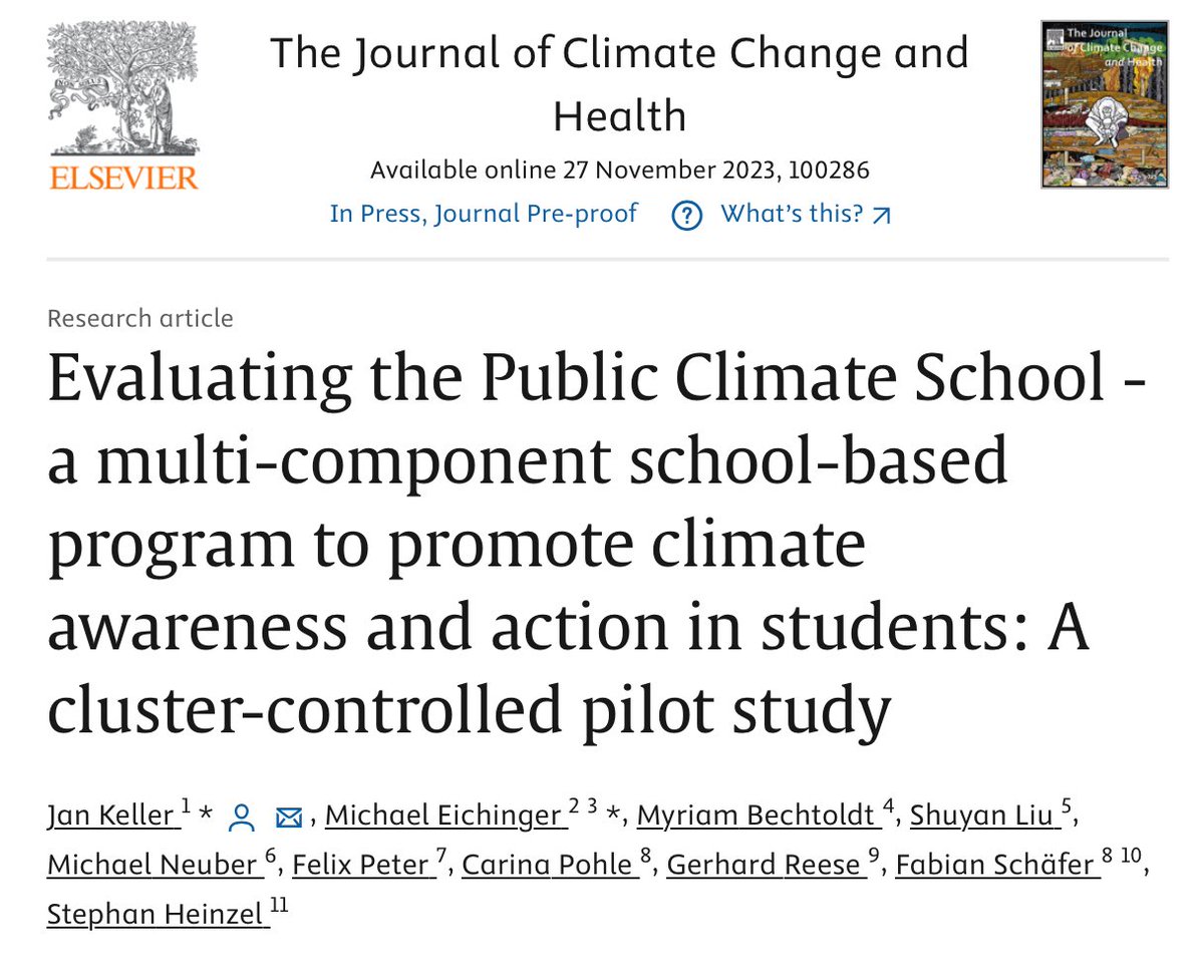 _michaelneuber's tweet photo. NEW PUBLICATION: measuring the success of social movement organizations.  The new paper shows one way to do it: evaluating the effects of pedagogical interventions on climate change education in public schools in Germany. #ClimateAction 
👉open access: https://t.co/1kHYrlhmka https://t.co/zoFwSObevD