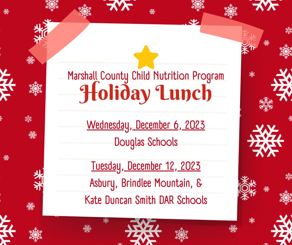 Students and staff will enjoy a special Holiday lunch in their cafeterias this month!🍽️