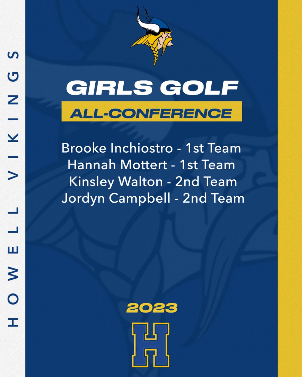 Congratulations to our Girls Golf All-Conference members! This talented group of Vikings helped lead the program to back to back Final Four appearances and a third place finish this season!