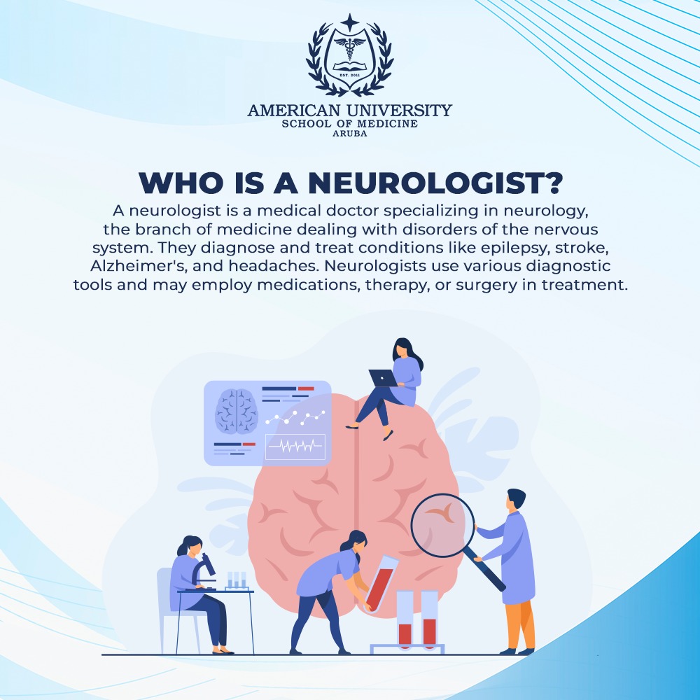 Unlock the mysteries of neurology! WHO IS A NEUROLOGIST? Specialists in the nervous system, tackling epilepsy, stroke, Alzheimer's, and headaches. 

#NeurologyExploration #BrainHealthMatters #MedicalMarvels #NeuroScienceMagic