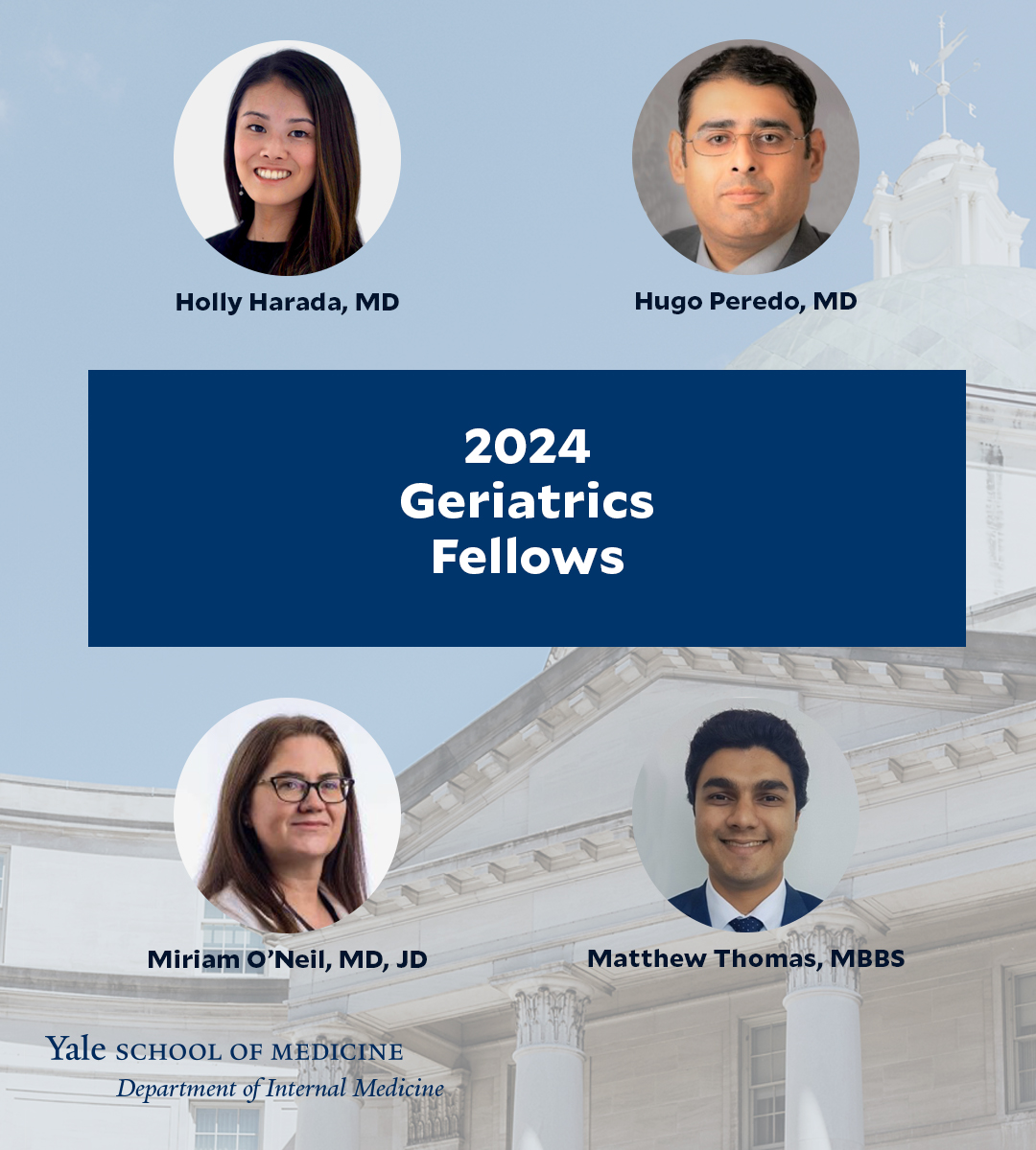 Welcome and congratulations to the 2024 @YaleGeriatrics fellows! @YaleIMed