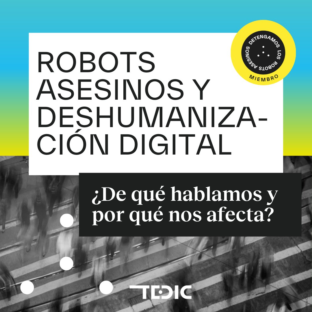 TEDICpy's tweet photo. ¿Sos #TeamRobot o #TeamHumanx? 🤖🫣

Unite a la resistencia para proteger nuestra humanidad.

🤓Lee más y descubrí nuestra campaña en conjunto con @BanKillerRobots  en: https://t.co/geZ4m8swGV https://t.co/noJVAOzY7r
