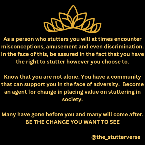 In light of the many negative comments we witnessed from the story  of Emily Blunt wanting to make a movie about a stutterer, I thought this notsofluentfriday should be a call to all stutterers to know you are not alone in the face of adversity.
#notsofluentfriday