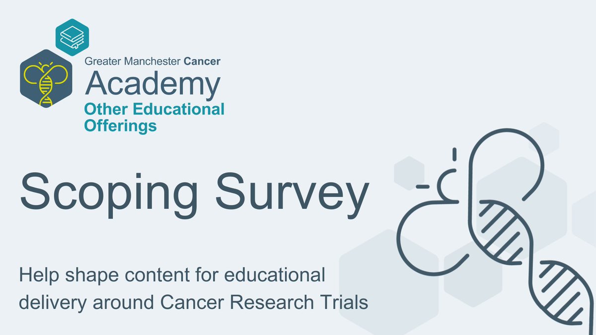 Are you interested in shaping educational content around cancer research trials? Help us determine gaps and training needs around research education. This scope is open to anyone who may come across a person affected by cancer. Have your say here 👉 bit.ly/45D1ODX