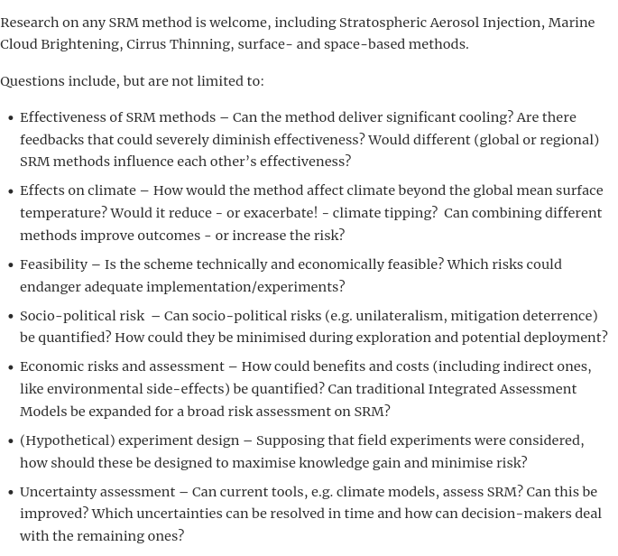 geoengineering1's tweet image. 📢Call for Papers📢

Oxford Open Climate Change just opened a Special Collection titled "Towards a Risk-Risk-Assessment of #SolarRadiationModification: Effectiveness, Feasibility, Side effects, Governance". 
academic.oup.com/oocc/pages/sol…

Deadline for manuscript submissions: 31 May