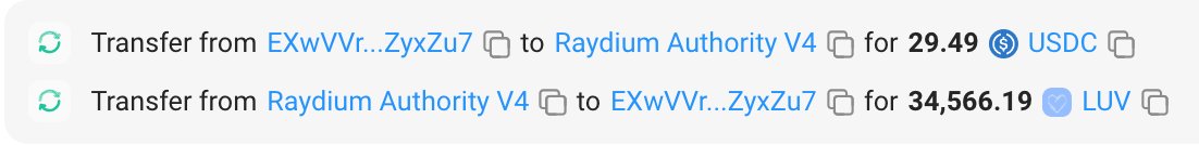 Buy backs have begun! Part of our initiative when we took over was to support and grow the $LUV ecosystem. We will use ~10% of our monthly revenue to buy $LUV and/or Gruuvies to add to our treasury. A more detailed thread to come on what else we're doing.