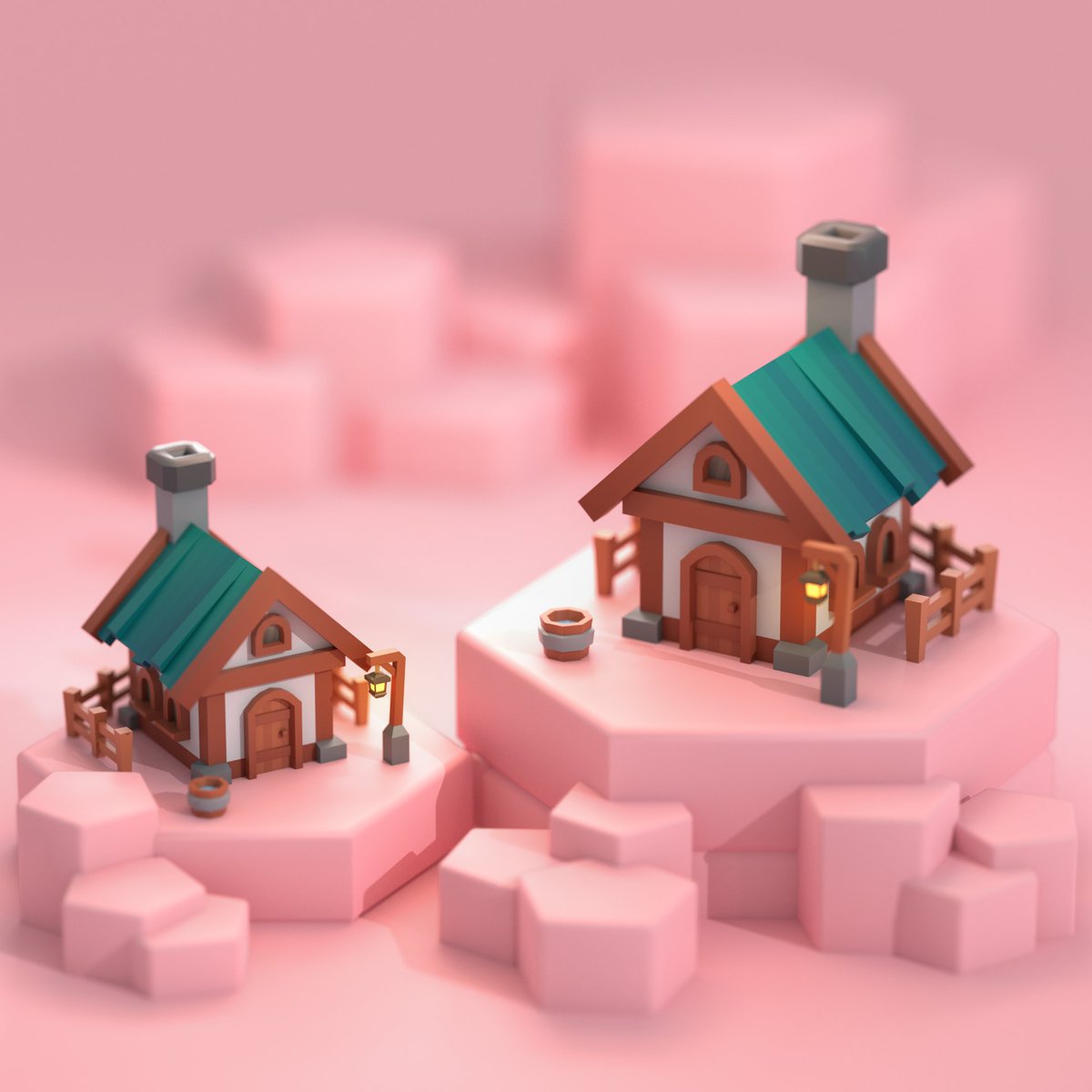 Little house 🏡

#gameassets #blender3d