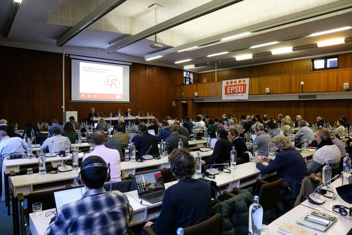fpcgil_internaz's tweet image. Very meaningful discussions at 72nd @EPSUnions Executive Committee. Future of social dialogue, how to prepare best for next challenges set out in PoA for Congress, how can we strengthen our unions’ work. See you in Brussels on 12 December for the @etuc_ces mobilization!