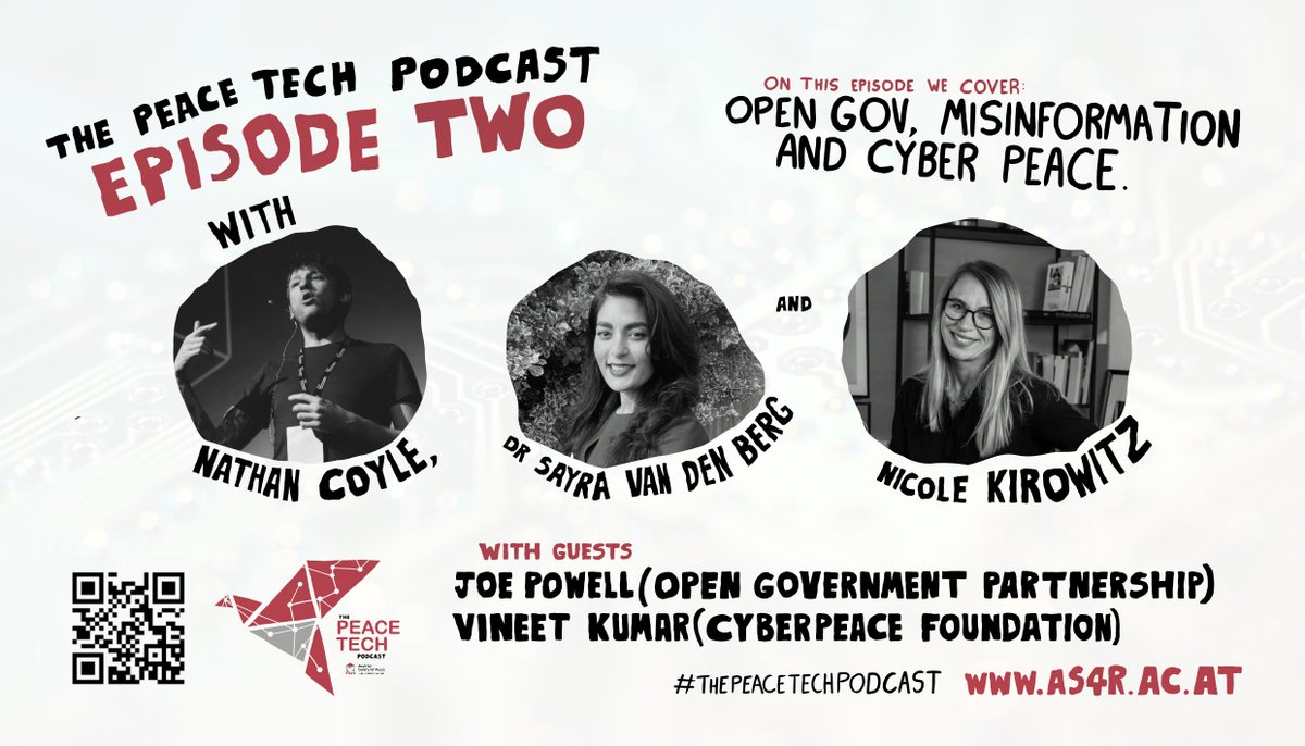 🎙️Episode 2 of #ThePeaceTechPodcast is live! Dive into the impact of misinformation on #OpenGov, strategies for conflict zones, & #cyberpeace. Special thanks to guests @josephpowell & @CyberVineet! If you're in #peacebuilding, give it a listen and share! open.spotify.com/episode/6ftnSC…