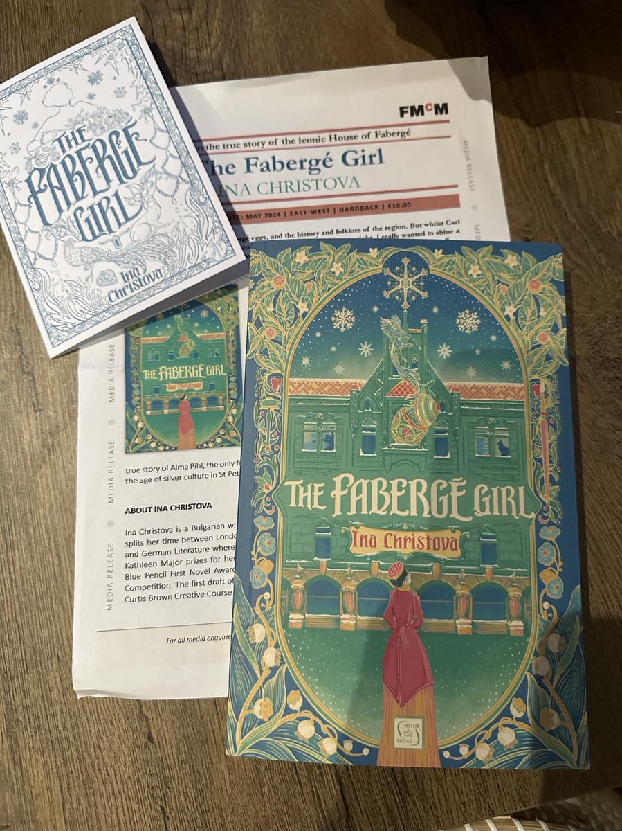 Look at this beautiful cover! 

#TheFabergeGirl by @Ina_Christova - publishes May 2024

Thanks @sophieglorita @FMcMAssociates